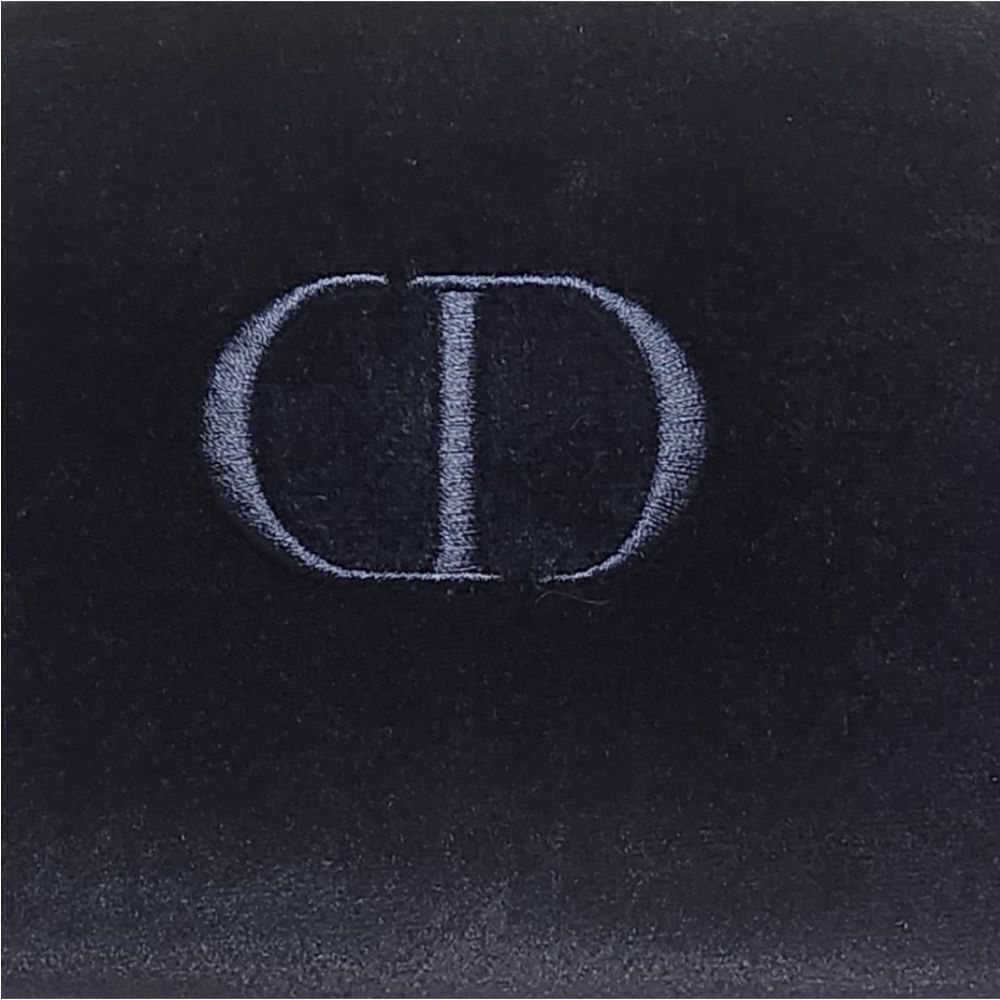 DIOR NEW Trousse Pouch Make Up Bag Navy Blue Velvet CD Logo Gold Zipper Trim - Picture 10 of 11